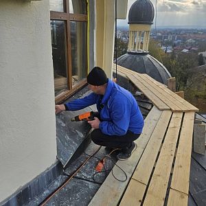 Заміна вікон у куполі собору!