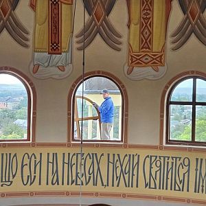 Заміна вікон у куполі собору!