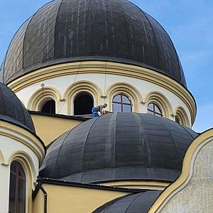Заміна вікон у куполі собору!