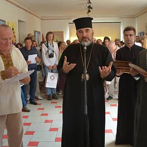 Преосвященний єпископ Василь(Івасюк) поблагословив відкриття виставки “Мистецький Собор” у Коломиї